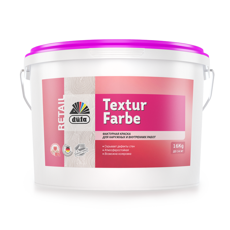 Водно-дисперсионная  структур.краска TEXTUR FARBE