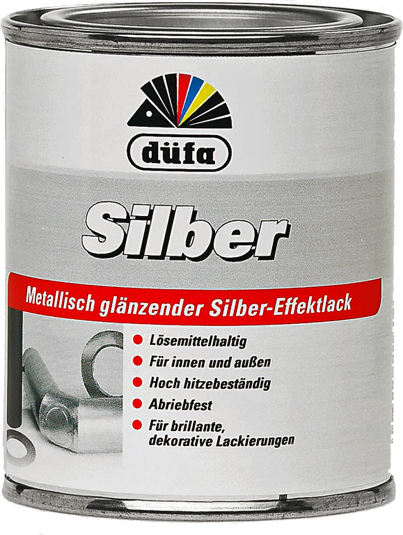 Эмаль düfa SILBER EXTRA, жаростойкая серебристая